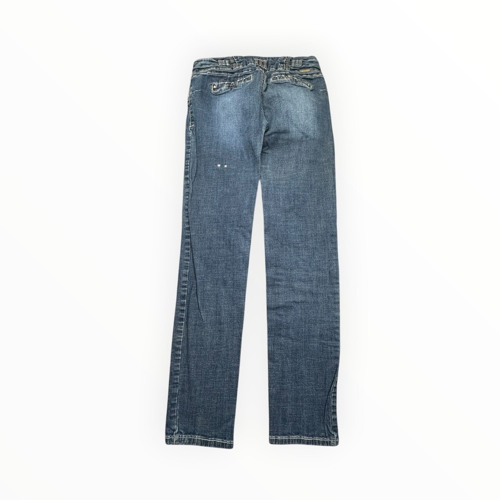 I&M Jeans Denim Womens 11 Blue Low Rise Bootcut Triple Button Y2K IM23125 - Picture 2 of 14